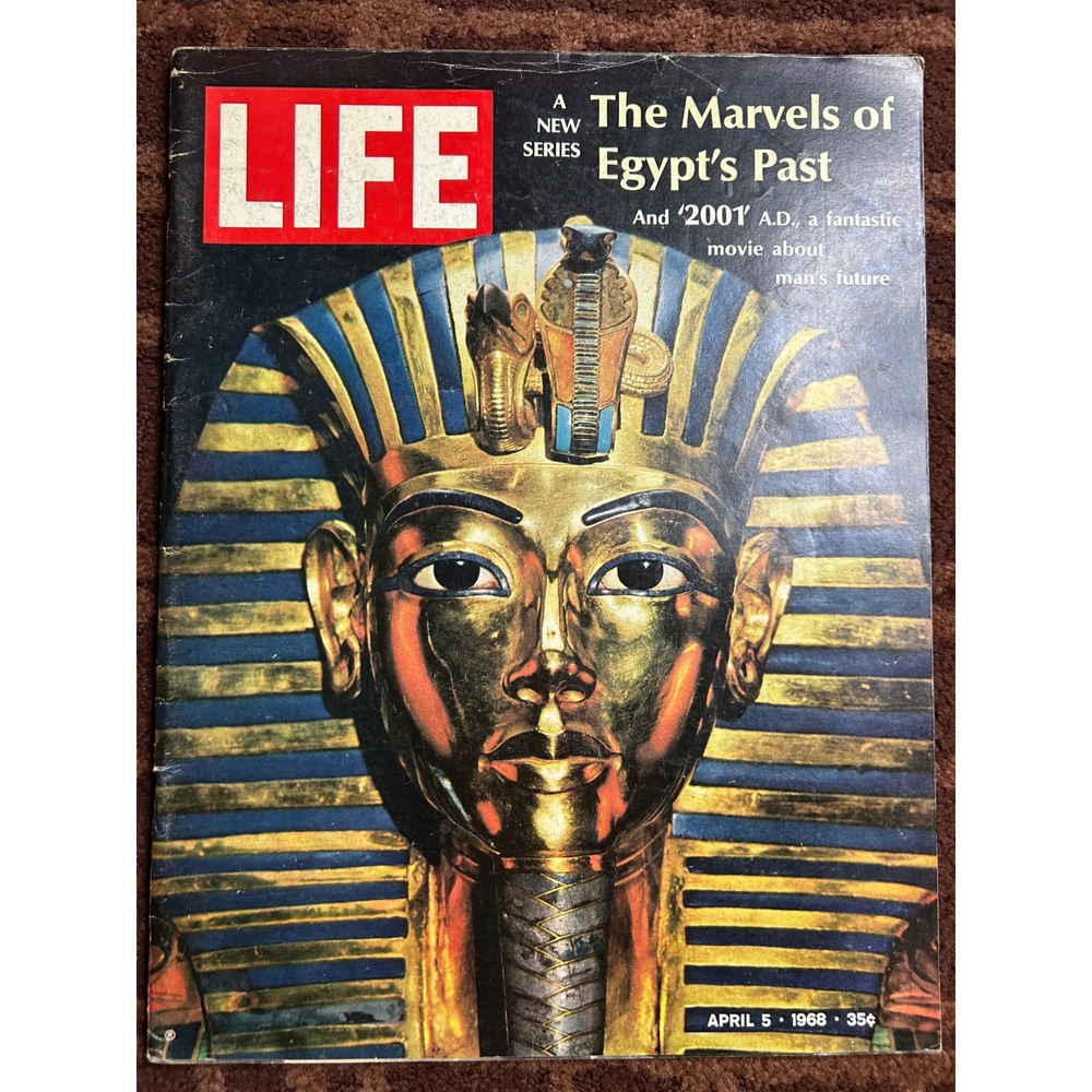 Vintage LIFE Magazine April 5 1968 Egypt King Tut 2001 A Space Odyssey Movie